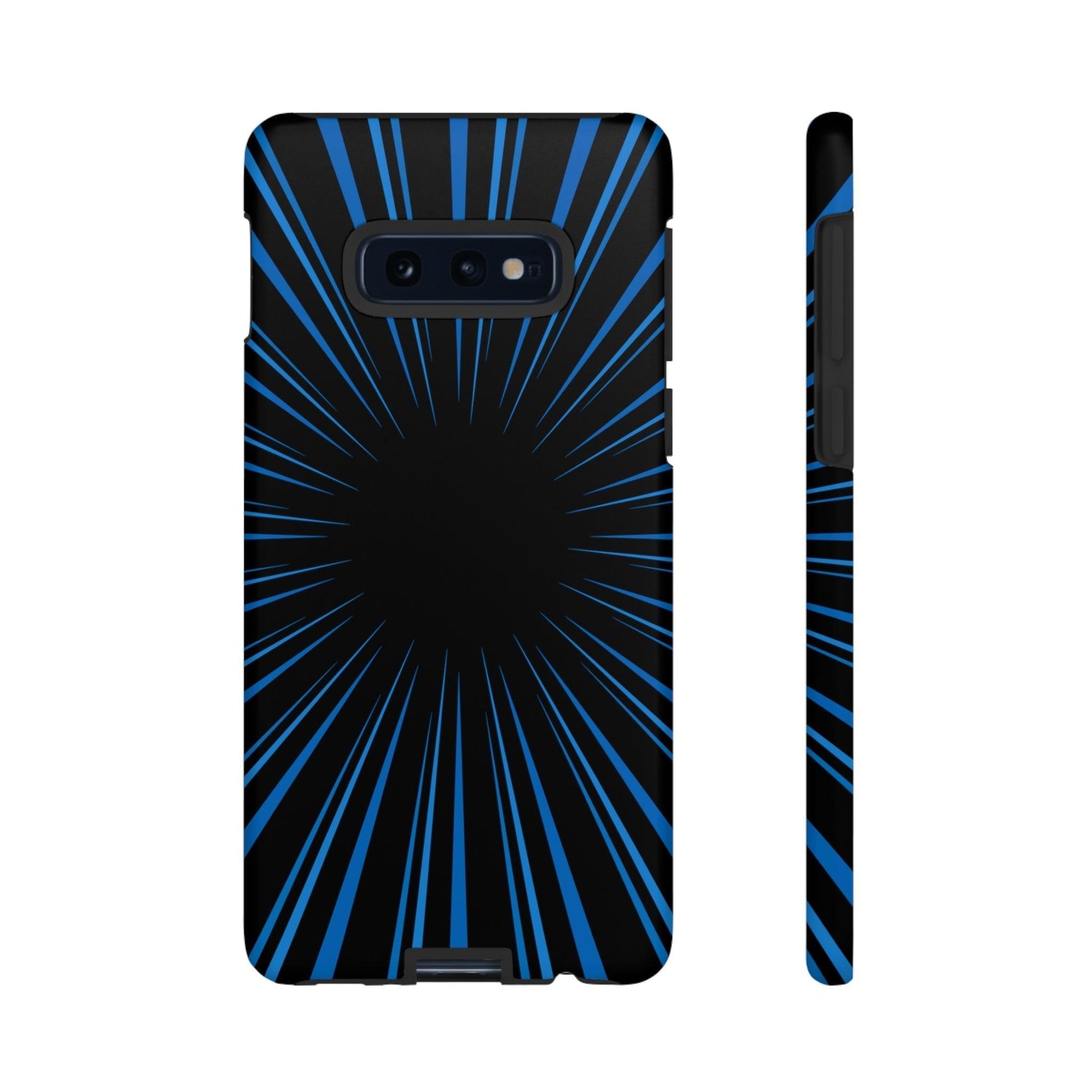 Phone Case-BLUE STARBURST | Tough-Samsung Galaxy S10E-Matte-PhoneCaseBoss-Phone-Best-Phone-Cases