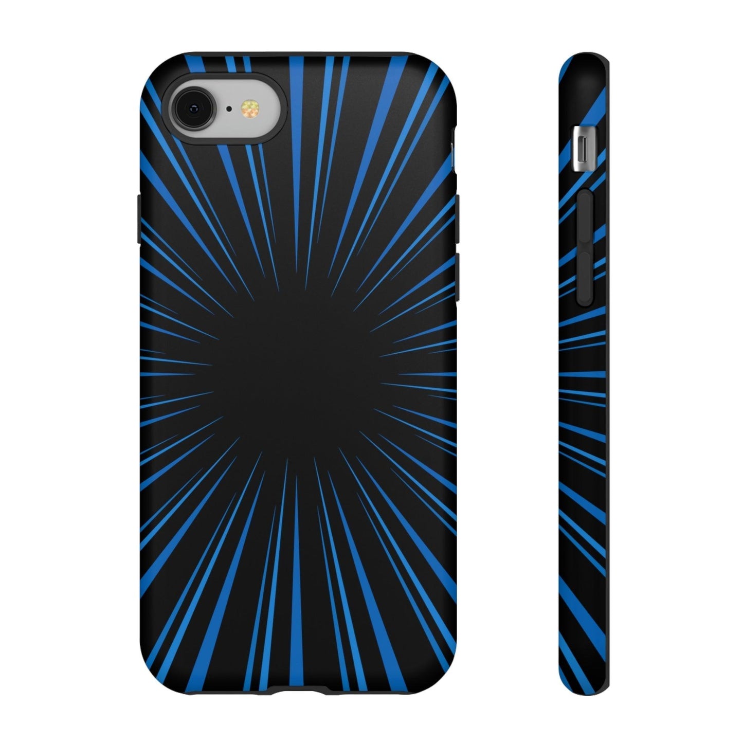 Phone Case-BLUE STARBURST | Tough-iPhone 8-Matte-PhoneCaseBoss-Phone-Best-Phone-Cases