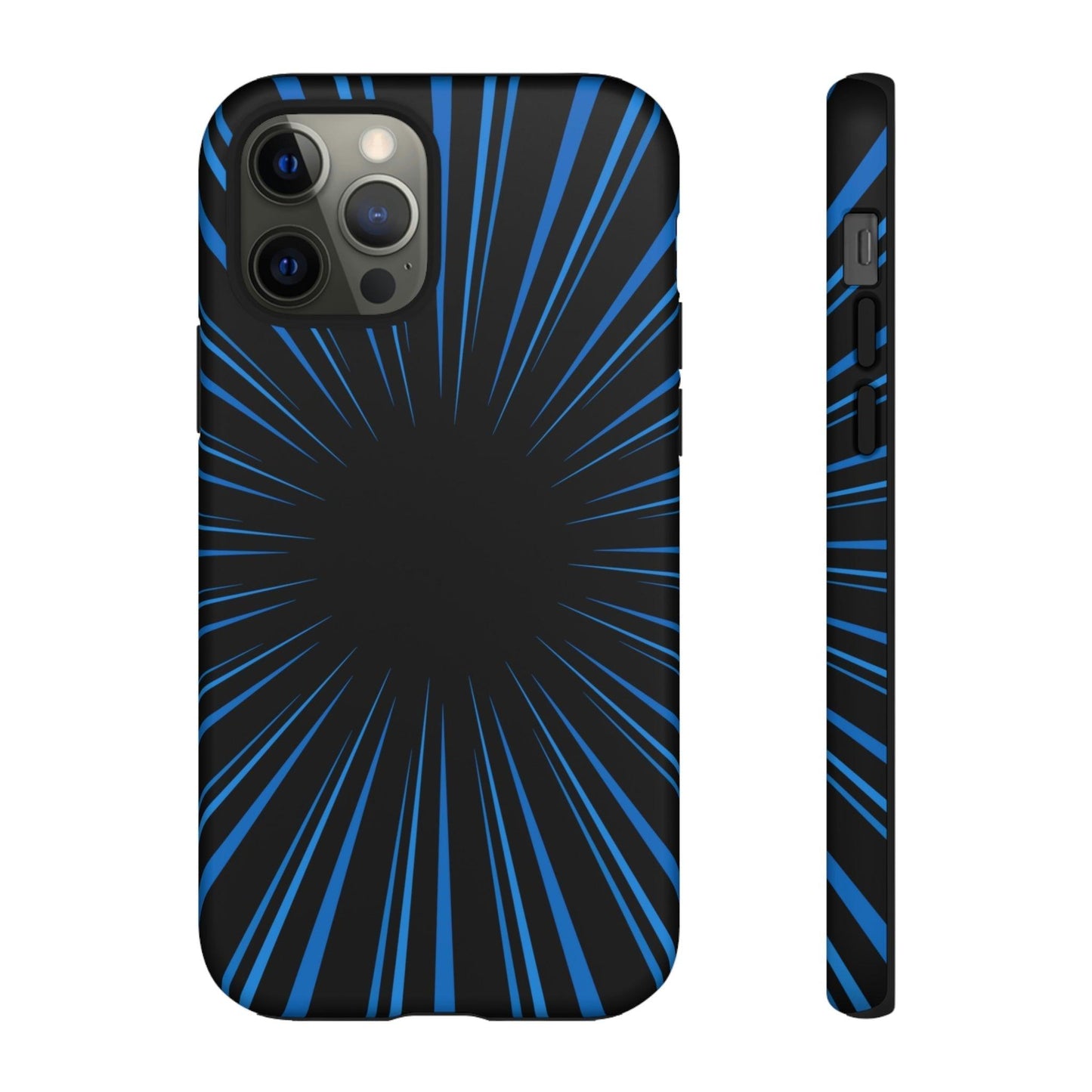 Phone Case-BLUE STARBURST | Tough-iPhone 12 Pro-Matte-PhoneCaseBoss-Phone-Best-Phone-Cases