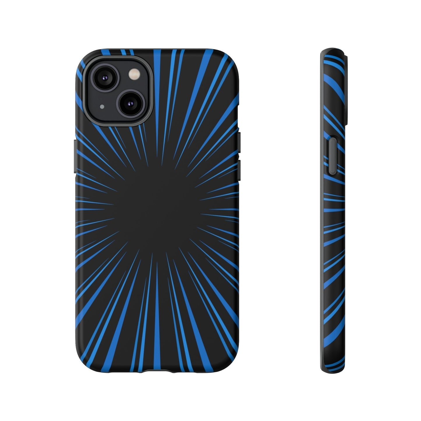 Phone Case-BLUE STARBURST | Tough-iPhone 14 Plus-Matte-PhoneCaseBoss-Phone-Best-Phone-Cases