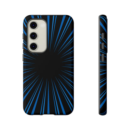 Phone Case-BLUE STARBURST | Tough-Samsung Galaxy S23-Glossy-PhoneCaseBoss-Phone-Best-Phone-Cases