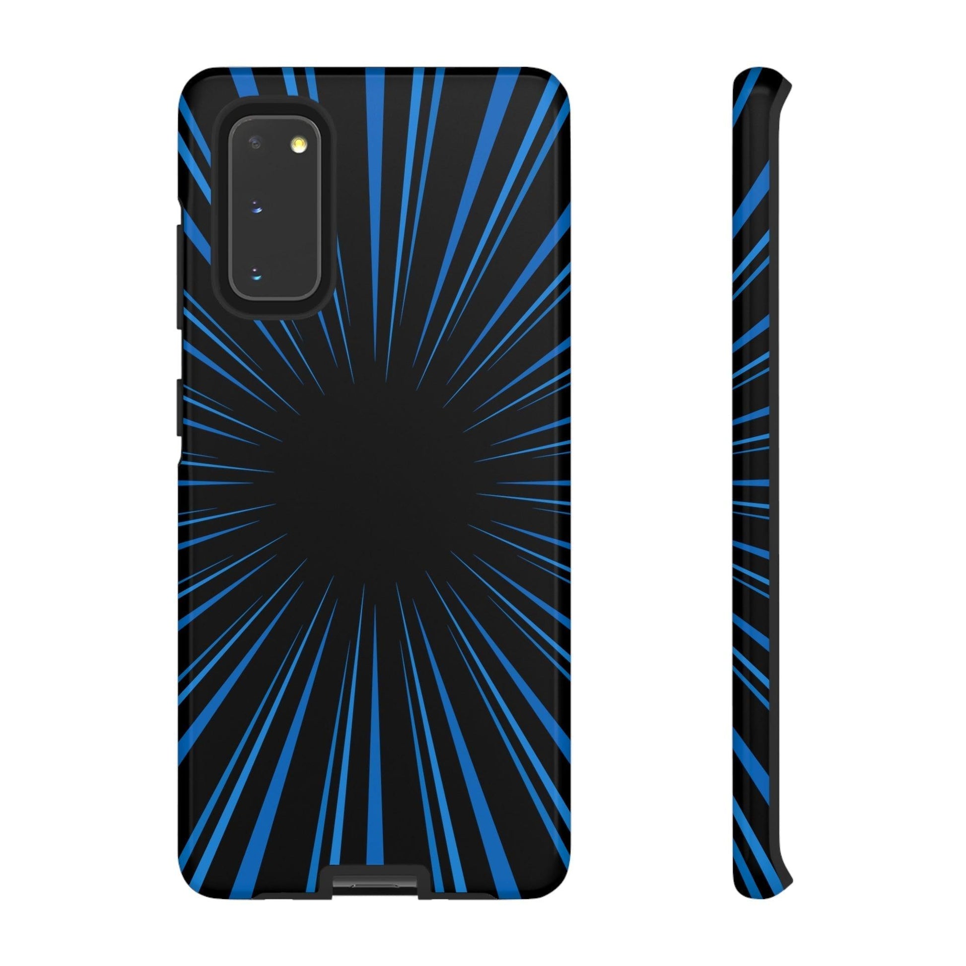 Phone Case-BLUE STARBURST | Tough-Samsung Galaxy S20-Glossy-PhoneCaseBoss-Phone-Best-Phone-Cases