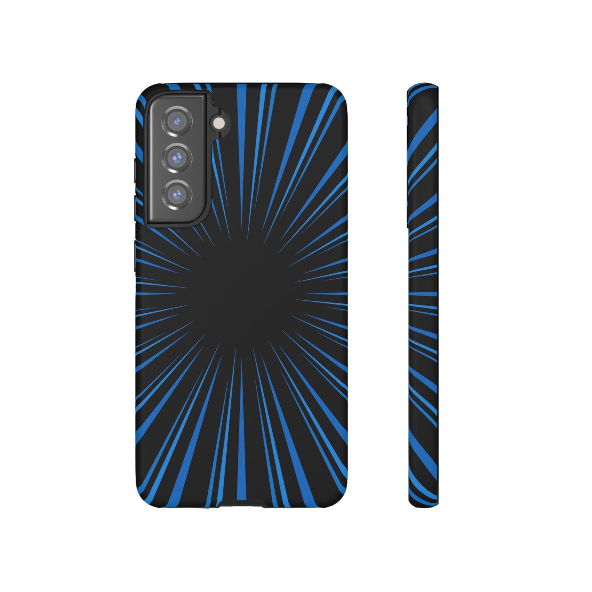 Phone Case-BLUE STARBURST | Tough-Samsung Galaxy S21 FE-Matte-PhoneCaseBoss-Phone-Best-Phone-Cases