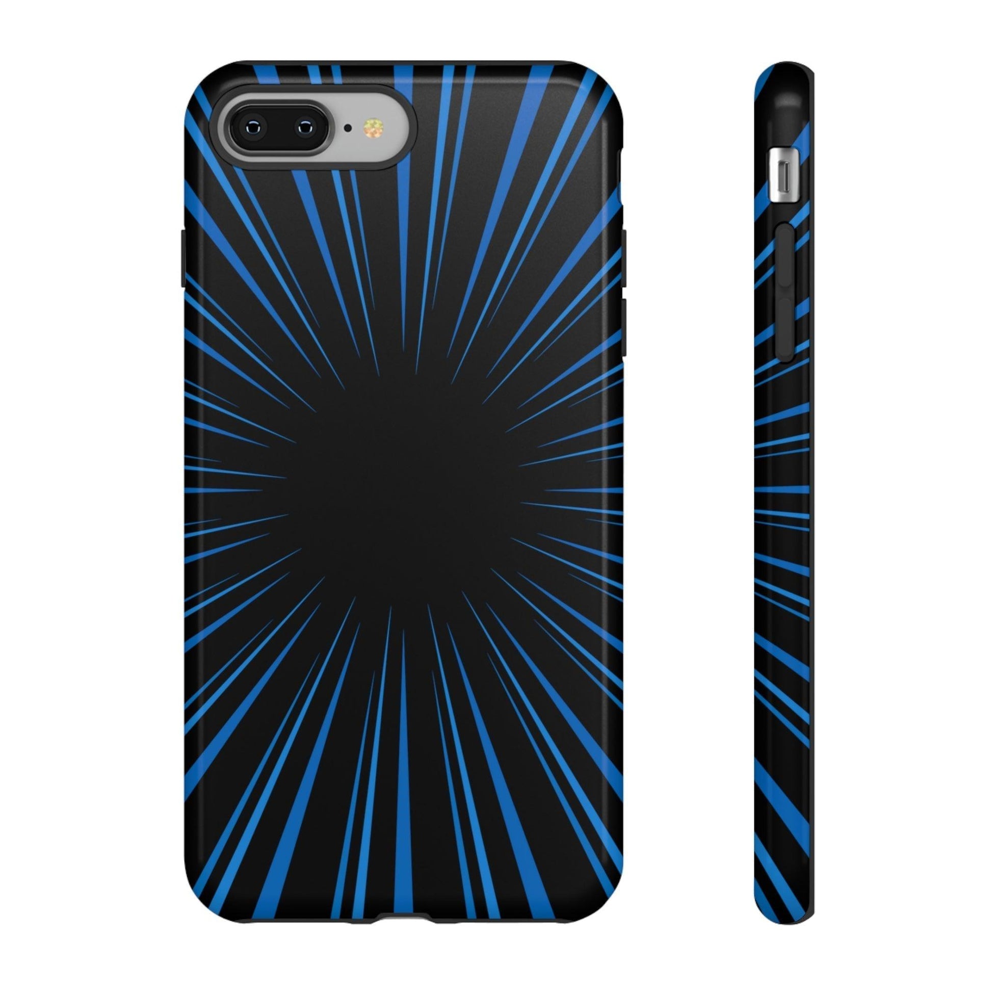 Phone Case-BLUE STARBURST | Tough-iPhone 8 Plus-Glossy-PhoneCaseBoss-Phone-Best-Phone-Cases