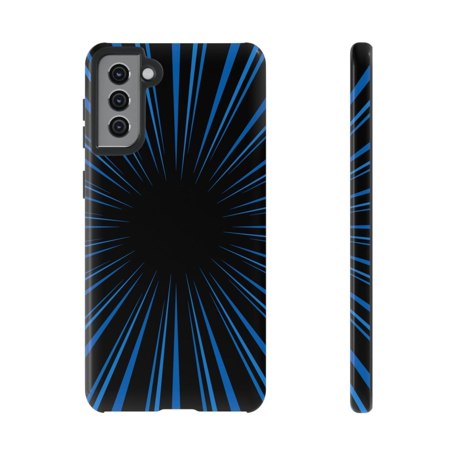 Phone Case-BLUE STARBURST | Tough-Samsung Galaxy S21 Plus-Glossy-PhoneCaseBoss-Phone-Best-Phone-Cases