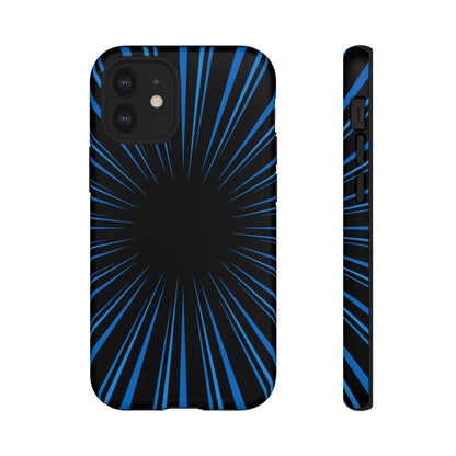 Phone Case-BLUE STARBURST | Tough-iPhone 12 Mini-Matte-PhoneCaseBoss-Phone-Best-Phone-Cases