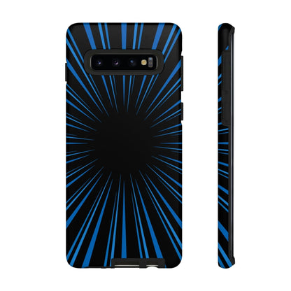 Phone Case-BLUE STARBURST | Tough-Samsung Galaxy S10-Matte-PhoneCaseBoss-Phone-Best-Phone-Cases