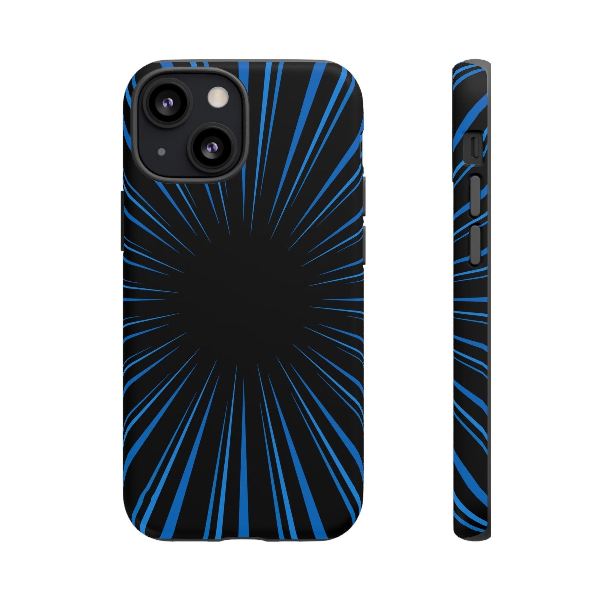 Phone Case-BLUE STARBURST | Tough-iPhone 13 Mini-Matte-PhoneCaseBoss-Phone-Best-Phone-Cases