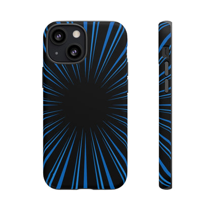 Phone Case-BLUE STARBURST | Tough-iPhone 13 Mini-Matte-PhoneCaseBoss-Phone-Best-Phone-Cases