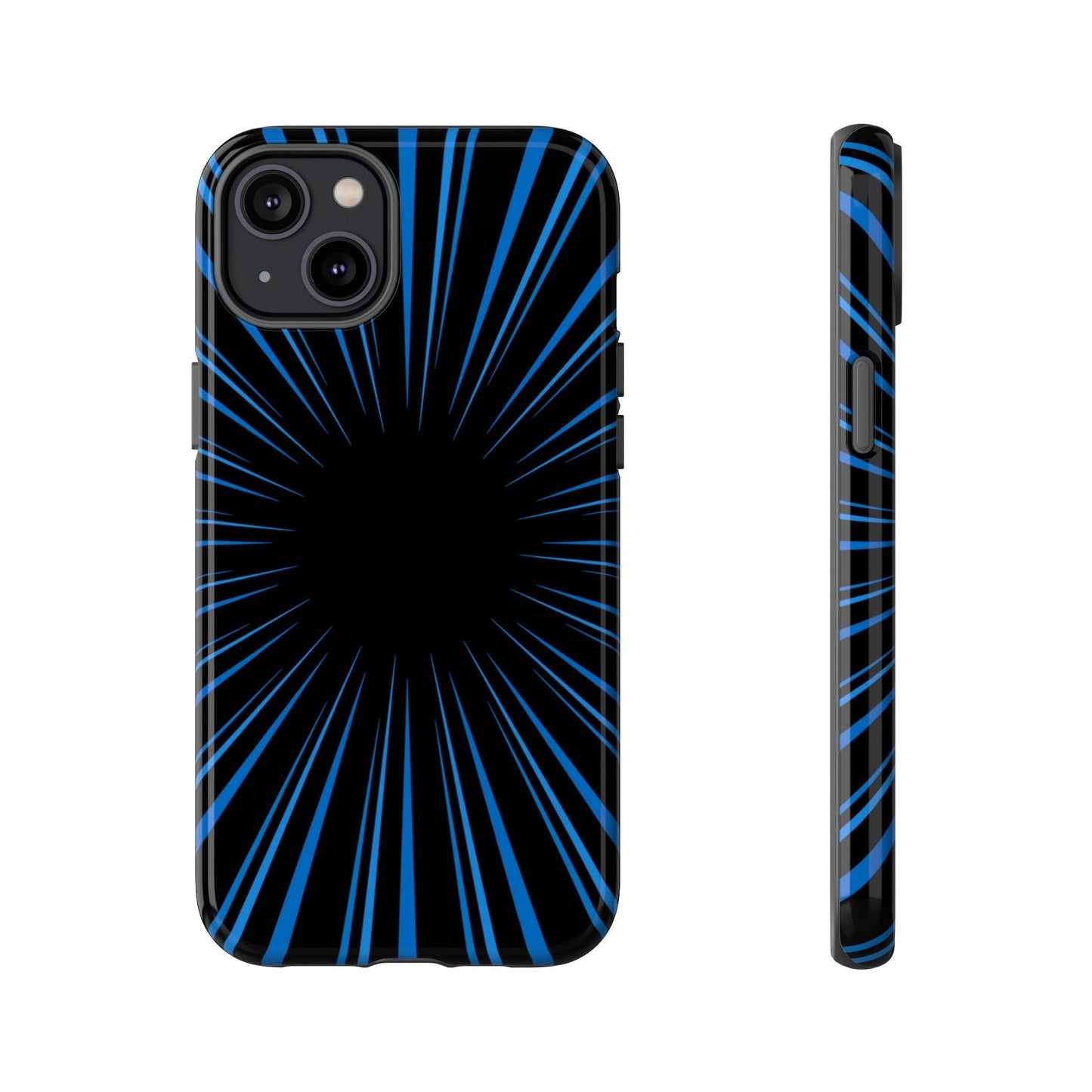 Phone Case-BLUE STARBURST | Tough-iPhone 14 Plus-Glossy-PhoneCaseBoss-Phone-Best-Phone-Cases