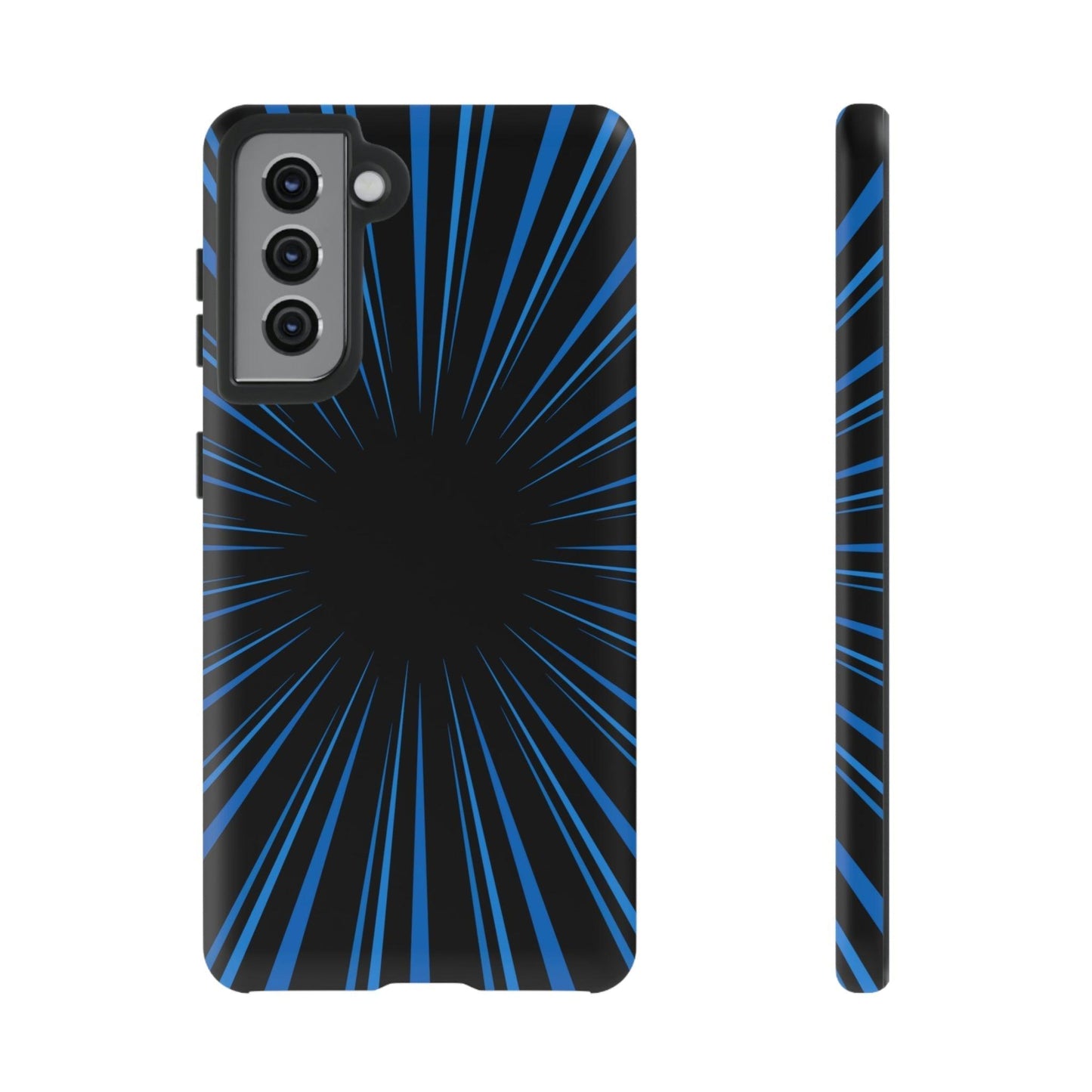 Phone Case-BLUE STARBURST | Tough-Samsung Galaxy S21-Matte-PhoneCaseBoss-Phone-Best-Phone-Cases