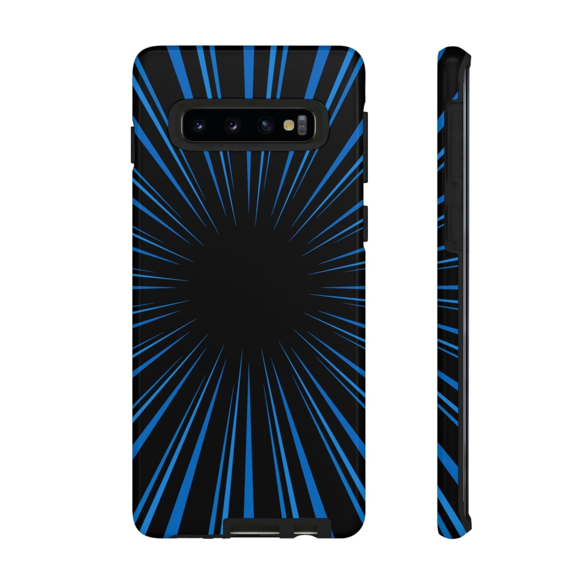 Phone Case-BLUE STARBURST | Tough-Samsung Galaxy S10-Glossy-PhoneCaseBoss-Phone-Best-Phone-Cases