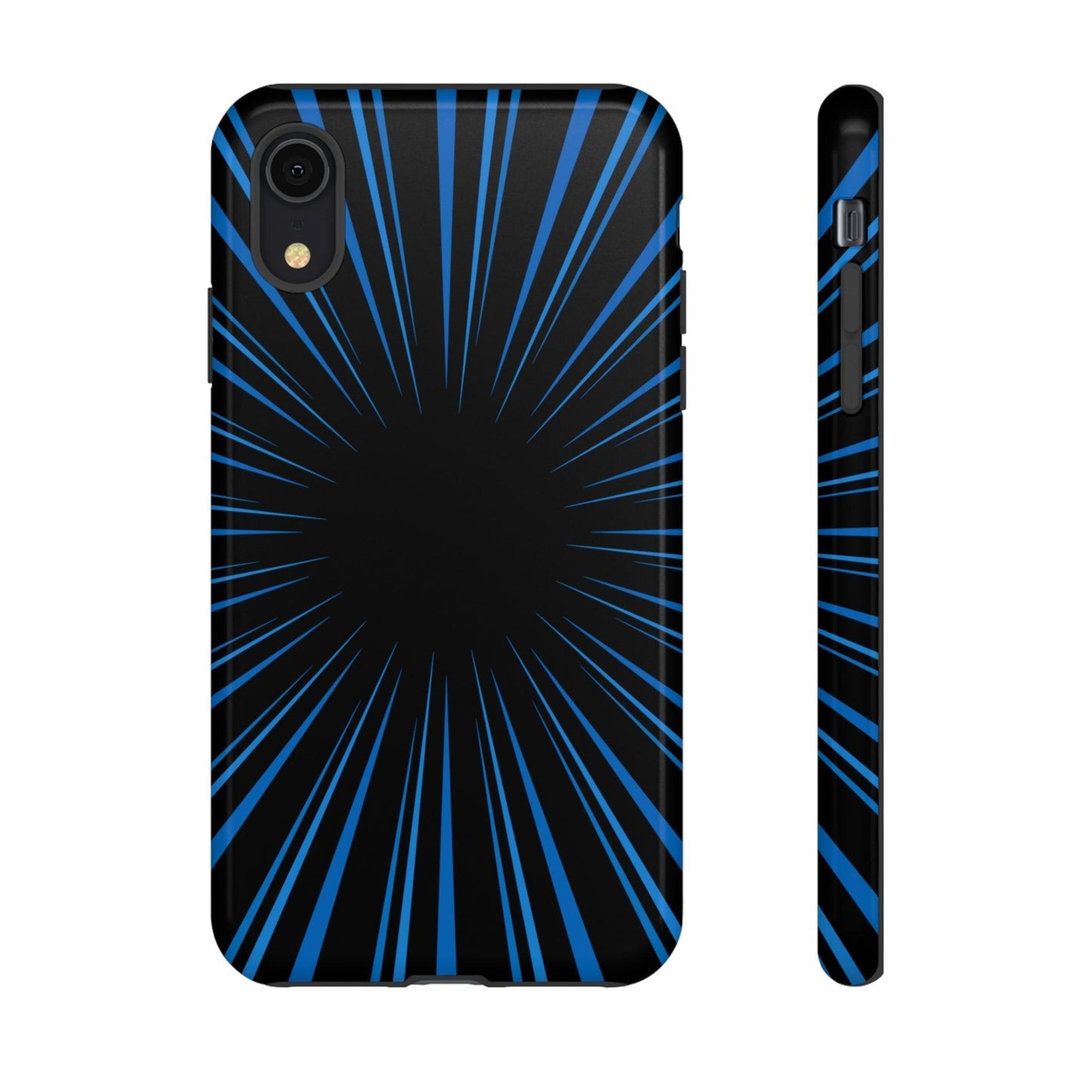 Phone Case-BLUE STARBURST | Tough-iPhone XR-Glossy-PhoneCaseBoss-Phone-Best-Phone-Cases