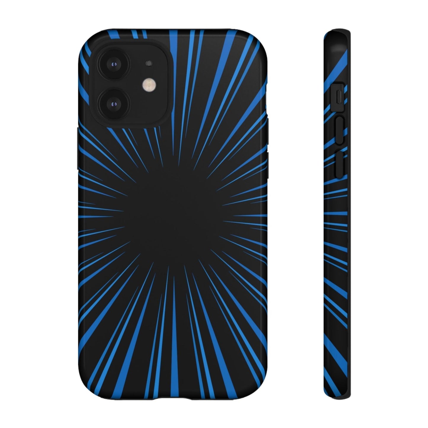 Phone Case-BLUE STARBURST | Tough-iPhone 12-Glossy-PhoneCaseBoss-Phone-Best-Phone-Cases