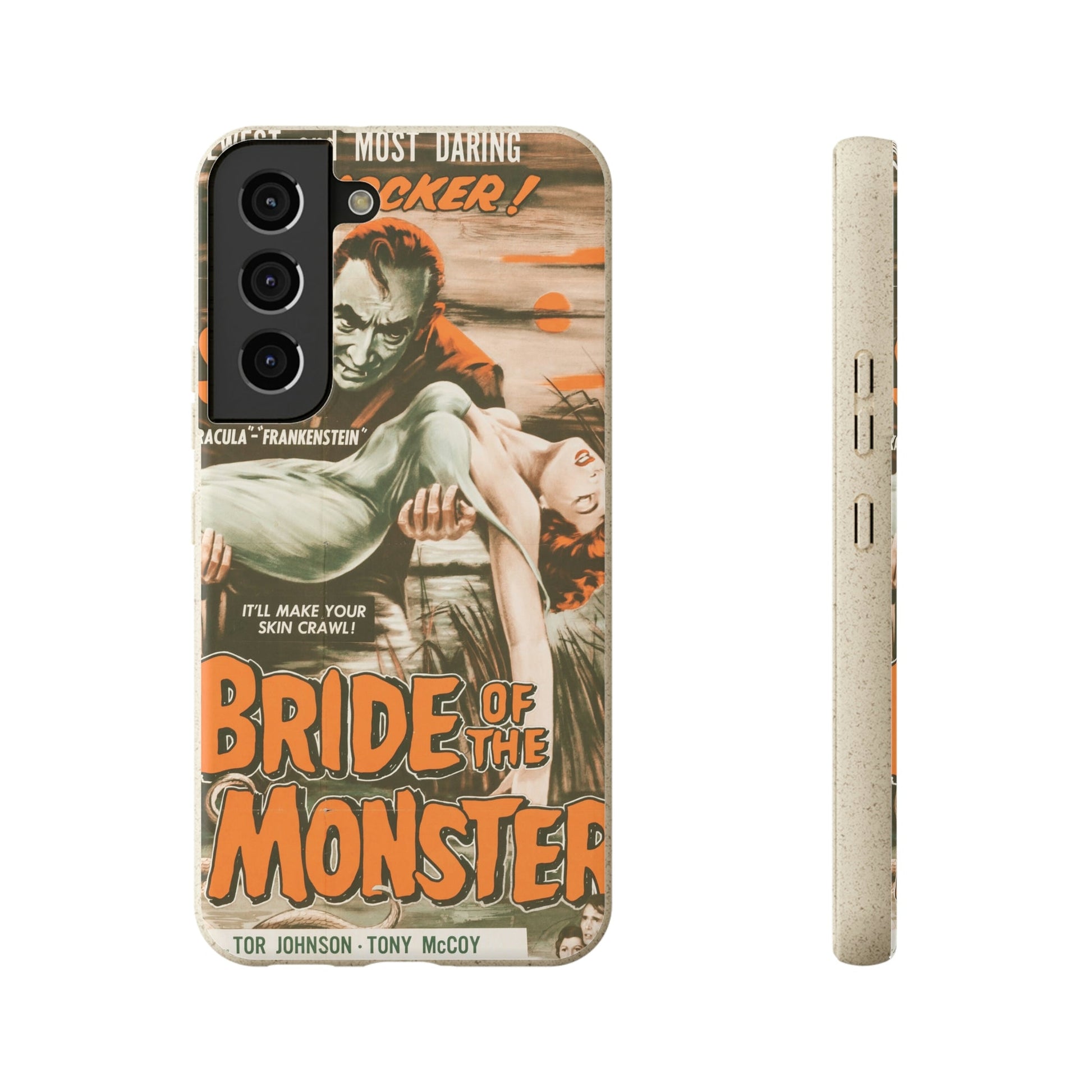 BRIDE | Biodegradable-Phone Case-Printify-Samsung Galaxy S22-Best Phone Case Brands, bio, Biocase, Biodegradable, biodegradeable, brown, Classic, Compostable, Film, Halloween, Movie Posters, Old-School, Pop Culture, Sustainable-PhoneCaseBoss.com