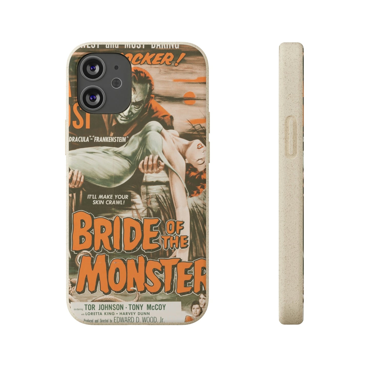 Biodegradeable iPhone Case Earth Friendly Android Phone Case-BRIDE OF THE MONSTER | Biocase-iPhone 12 Mini with gift packaging-PhoneCaseBoss-Phone-Best-Phone-Cases