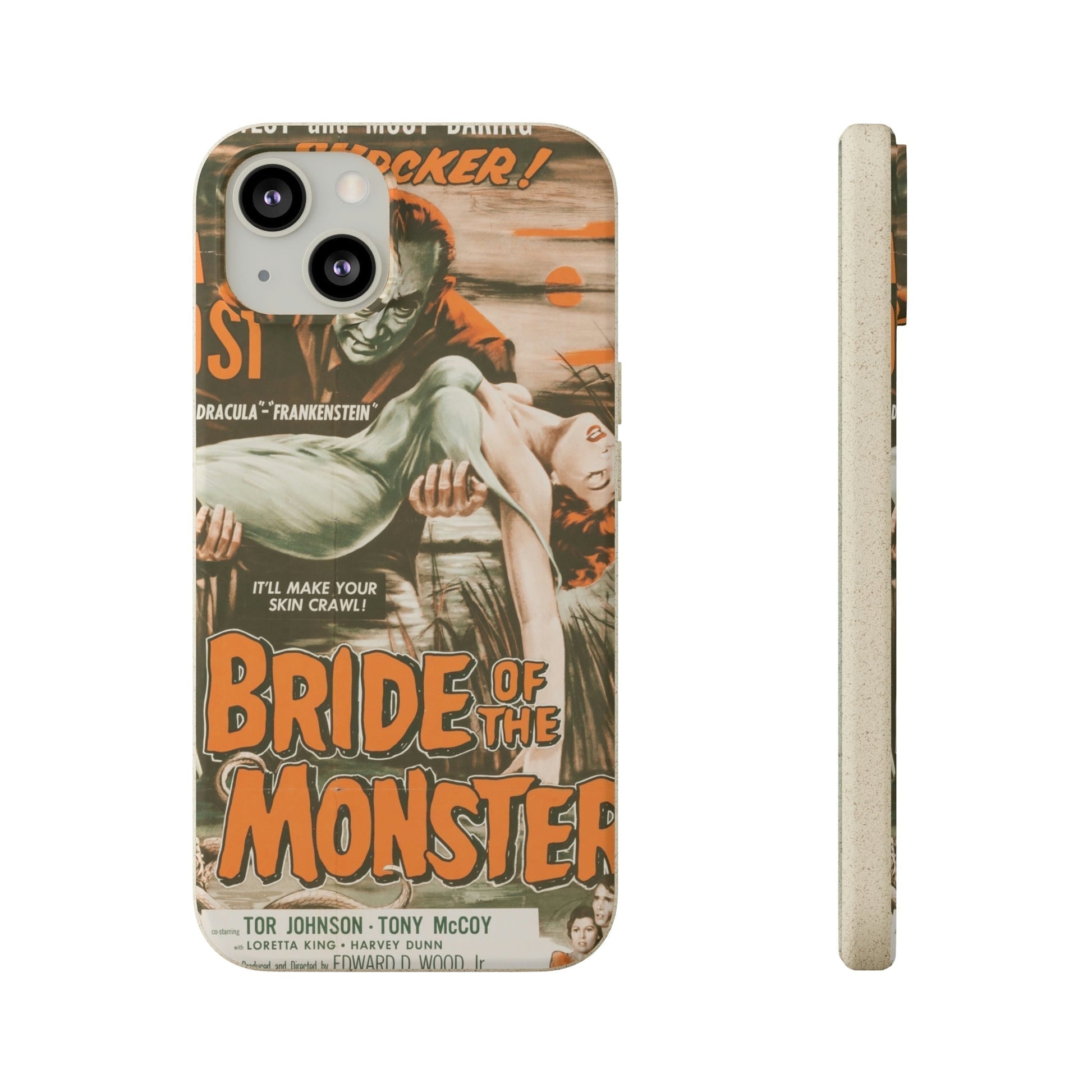 Biodegradeable iPhone Case Earth Friendly Android Phone Case-BRIDE OF THE MONSTER | Biocase-iPhone 13 with gift packaging-PhoneCaseBoss-Phone-Best-Phone-Cases