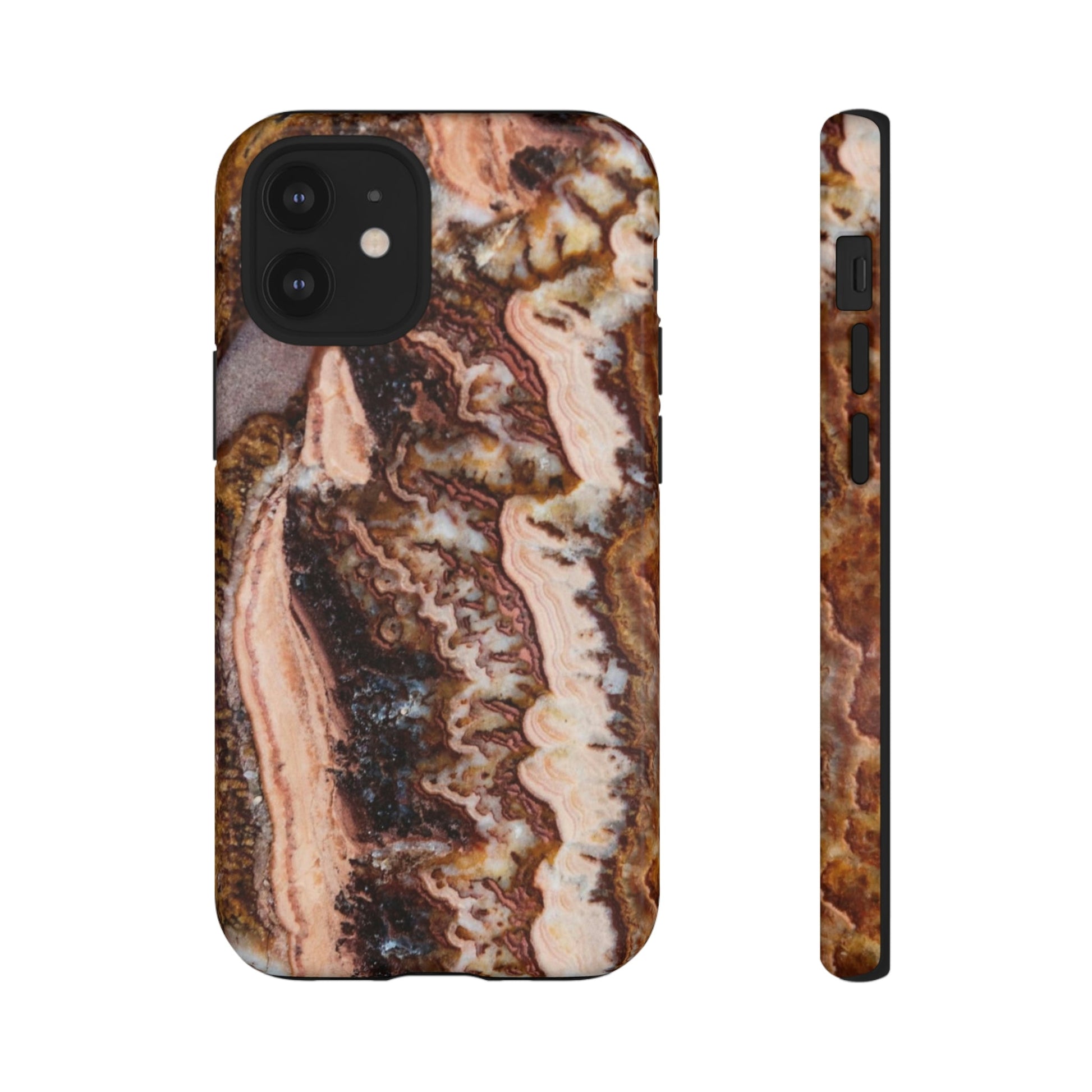 Phone Case-BROWN AGATE | Tough-iPhone 12 Mini-Glossy-PhoneCaseBoss-Phone-Best-Phone-Cases