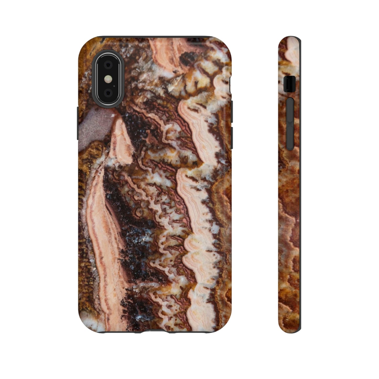 Phone Case-BROWN AGATE | Tough-iPhone XS-Glossy-PhoneCaseBoss-Phone-Best-Phone-Cases