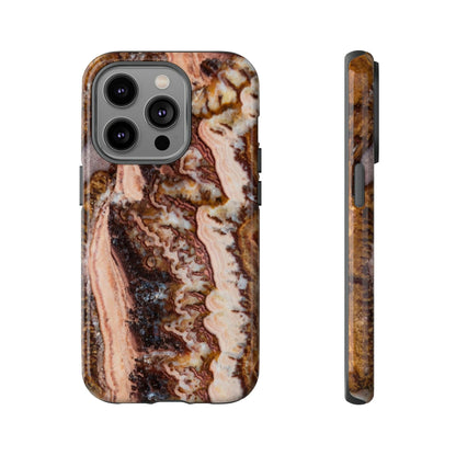 Phone Case-BROWN AGATE | Tough-iPhone 14 Pro-Glossy-PhoneCaseBoss-Phone-Best-Phone-Cases