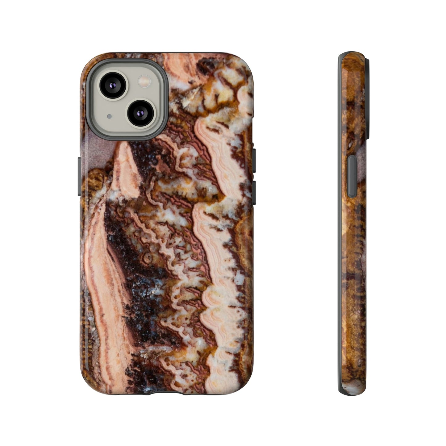 Phone Case-BROWN AGATE | Tough-iPhone 14-Glossy-PhoneCaseBoss-Phone-Best-Phone-Cases