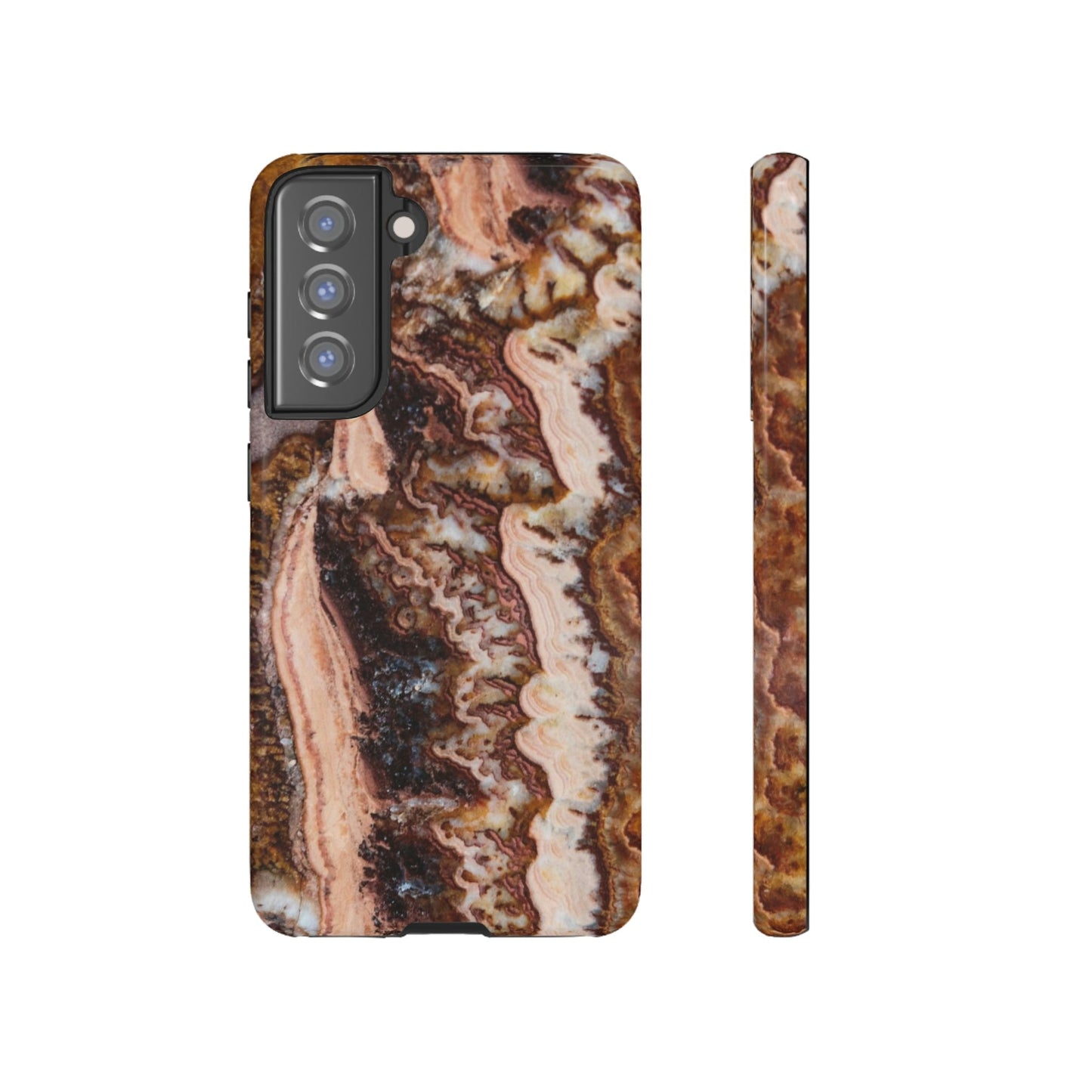 Phone Case-BROWN AGATE | Tough-Samsung Galaxy S21 FE-Glossy-PhoneCaseBoss-Phone-Best-Phone-Cases