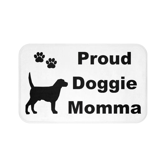 Bath Mat - Proud Doggie Momma-Home Decor-Printify-34" × 21"-Bathroom, Home & Living, Sublimation-PhoneCaseBoss.com