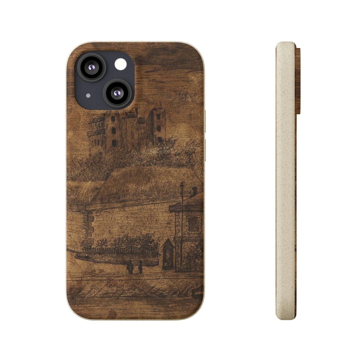 Biodegradeable iPhone Case Earth Friendly Android Phone Case-Biodegradable Case, eco-friendly Phone Case, Old Found Art theme-iPhone 13 Mini-PhoneCaseBoss-Phone-Best-Phone-Cases