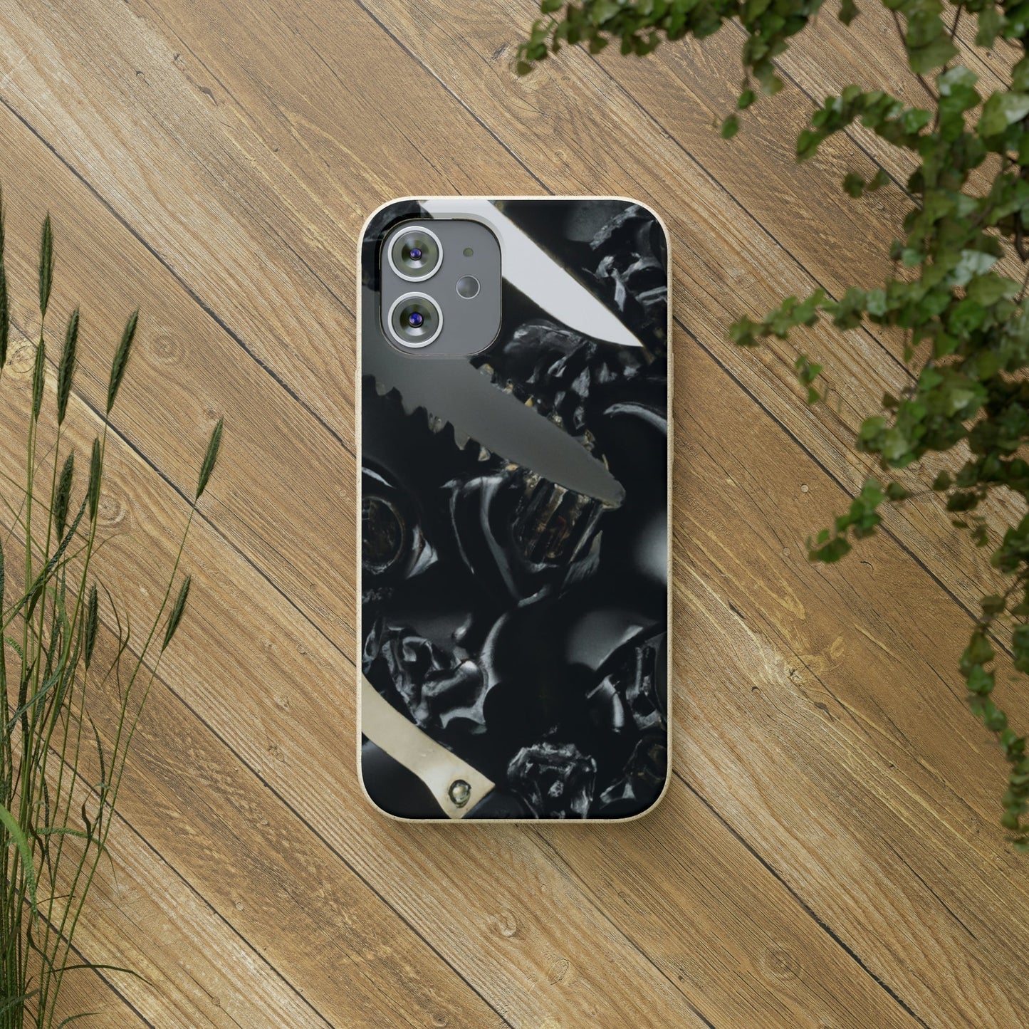 Biodegradeable iPhone Case Earth Friendly Android Phone Case-Biodegradable Phone Case, iPhone Case, Samsung phone Case, Black Roses & Knives-PhoneCaseBoss-Phone-Best-Phone-Cases