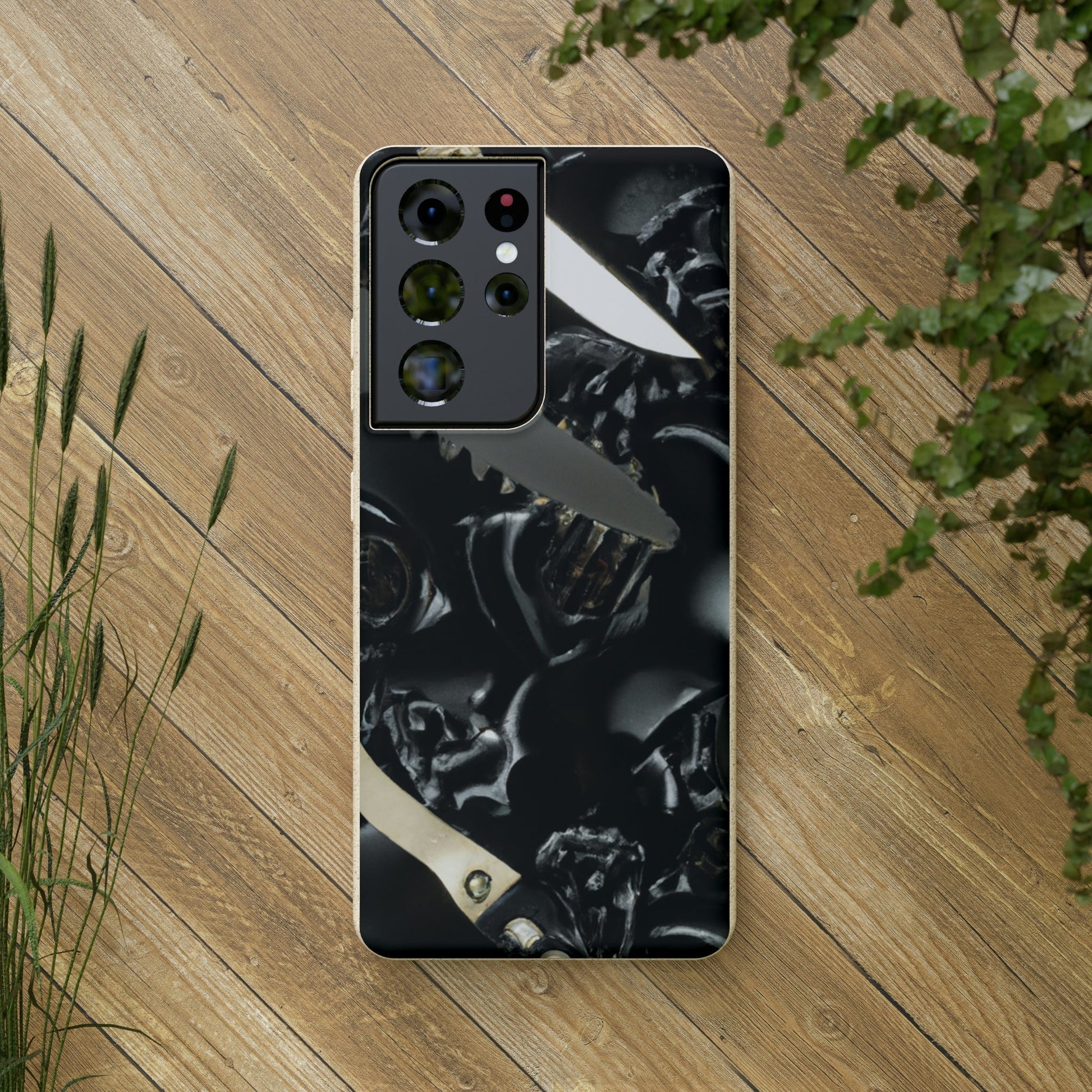 Biodegradeable iPhone Case Earth Friendly Android Phone Case-Biodegradable Phone Case, iPhone Case, Samsung phone Case, Black Roses & Knives-PhoneCaseBoss-Phone-Best-Phone-Cases