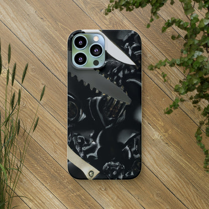 Biodegradeable iPhone Case Earth Friendly Android Phone Case-Biodegradable Phone Case, iPhone Case, Samsung phone Case, Black Roses & Knives-PhoneCaseBoss-Phone-Best-Phone-Cases