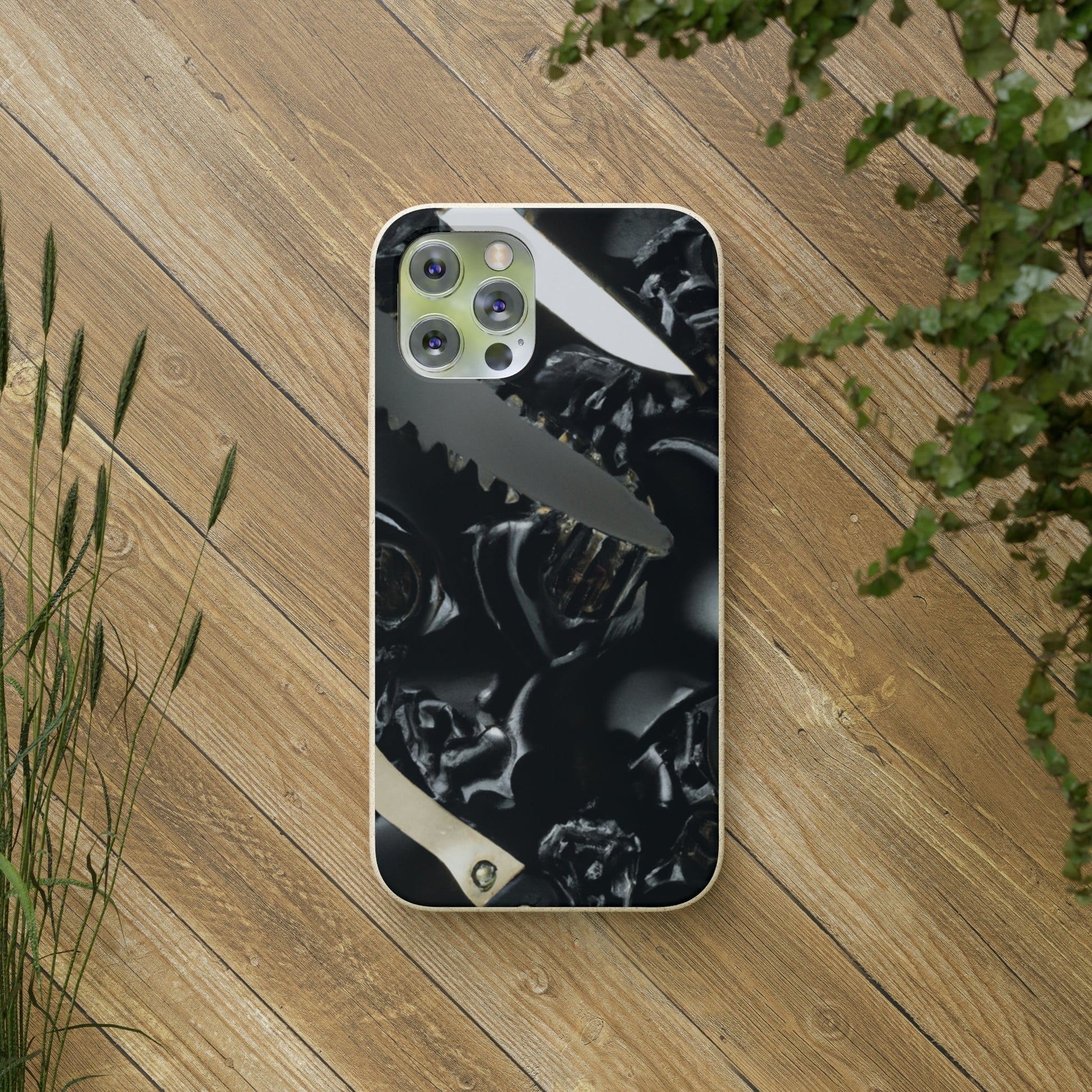 Biodegradeable iPhone Case Earth Friendly Android Phone Case-Biodegradable Phone Case, iPhone Case, Samsung phone Case, Black Roses & Knives-PhoneCaseBoss-Phone-Best-Phone-Cases