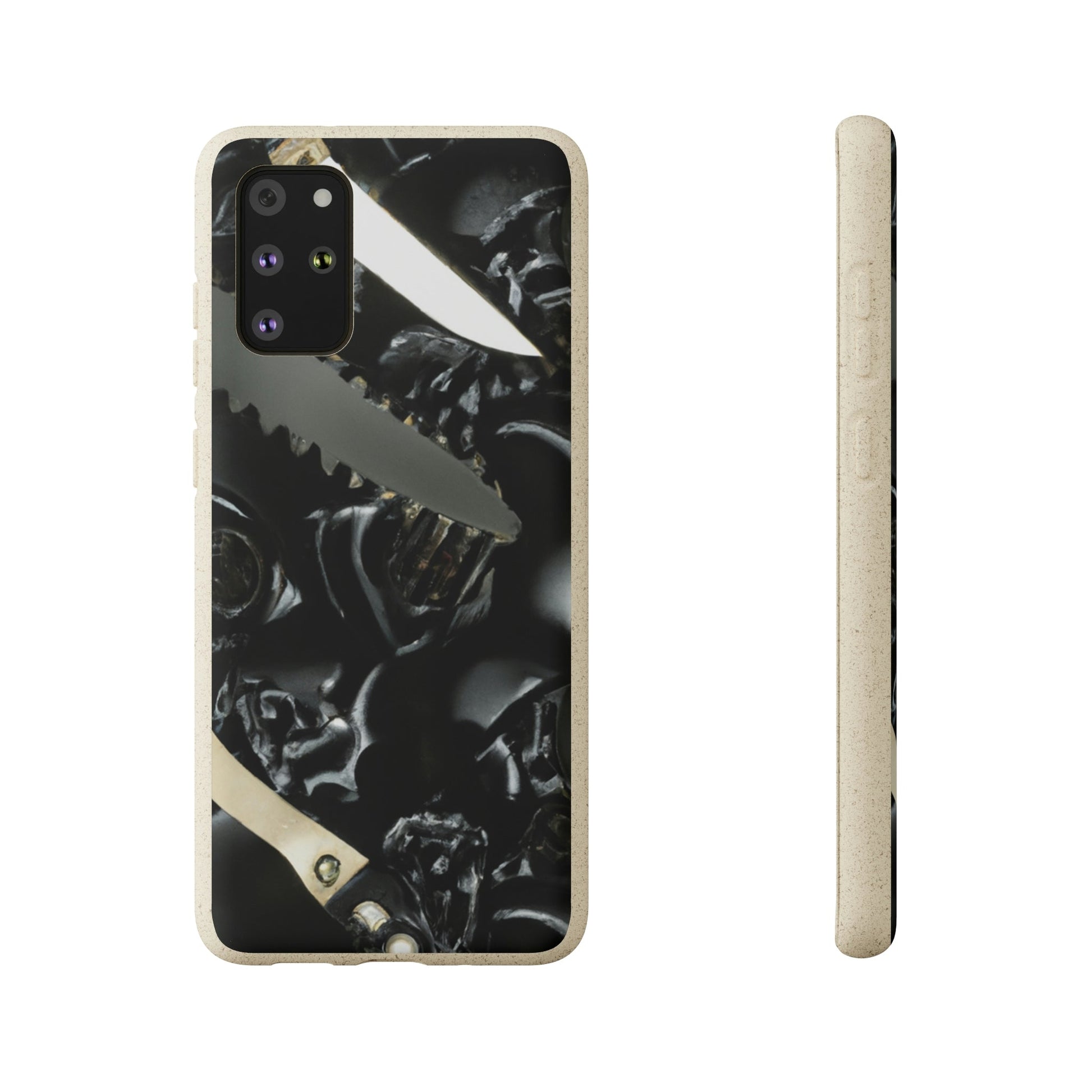 Biodegradeable iPhone Case Earth Friendly Android Phone Case-Biodegradable Phone Case, iPhone Case, Samsung phone Case, Black Roses & Knives-Samsung Galaxy S20+-PhoneCaseBoss-Phone-Best-Phone-Cases