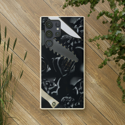 Biodegradeable iPhone Case Earth Friendly Android Phone Case-Biodegradable Phone Case, iPhone Case, Samsung phone Case, Black Roses & Knives-PhoneCaseBoss-Phone-Best-Phone-Cases