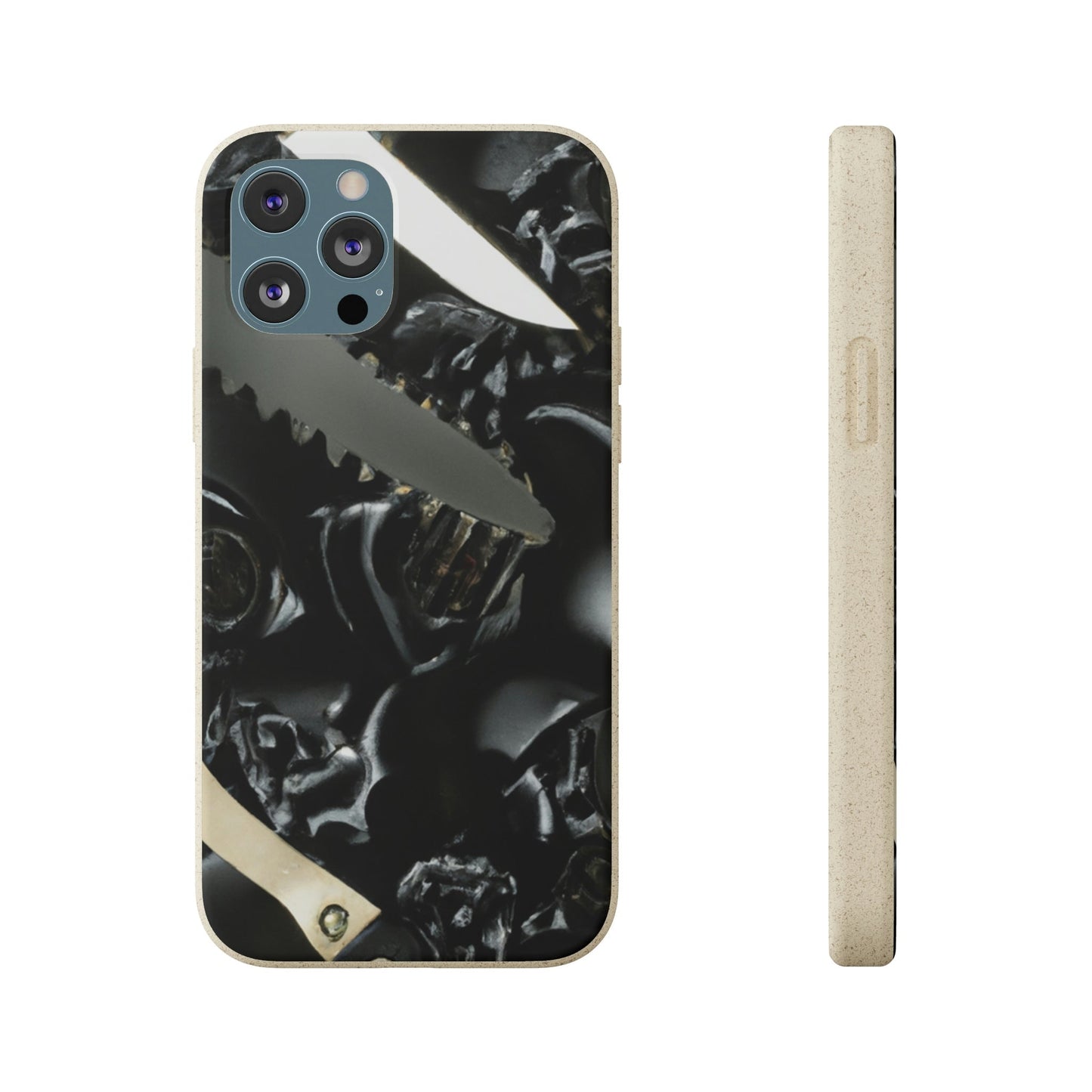 Biodegradeable iPhone Case Earth Friendly Android Phone Case-Biodegradable Phone Case, iPhone Case, Samsung phone Case, Black Roses & Knives-iPhone 12 Pro Max with gift packaging-PhoneCaseBoss-Phone-Best-Phone-Cases