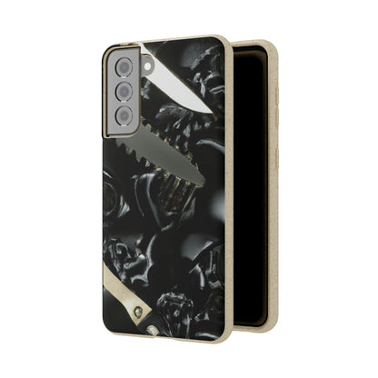 Biodegradeable iPhone Case Earth Friendly Android Phone Case-Biodegradable Phone Case, iPhone Case, Samsung phone Case, Black Roses & Knives-PhoneCaseBoss-Phone-Best-Phone-Cases