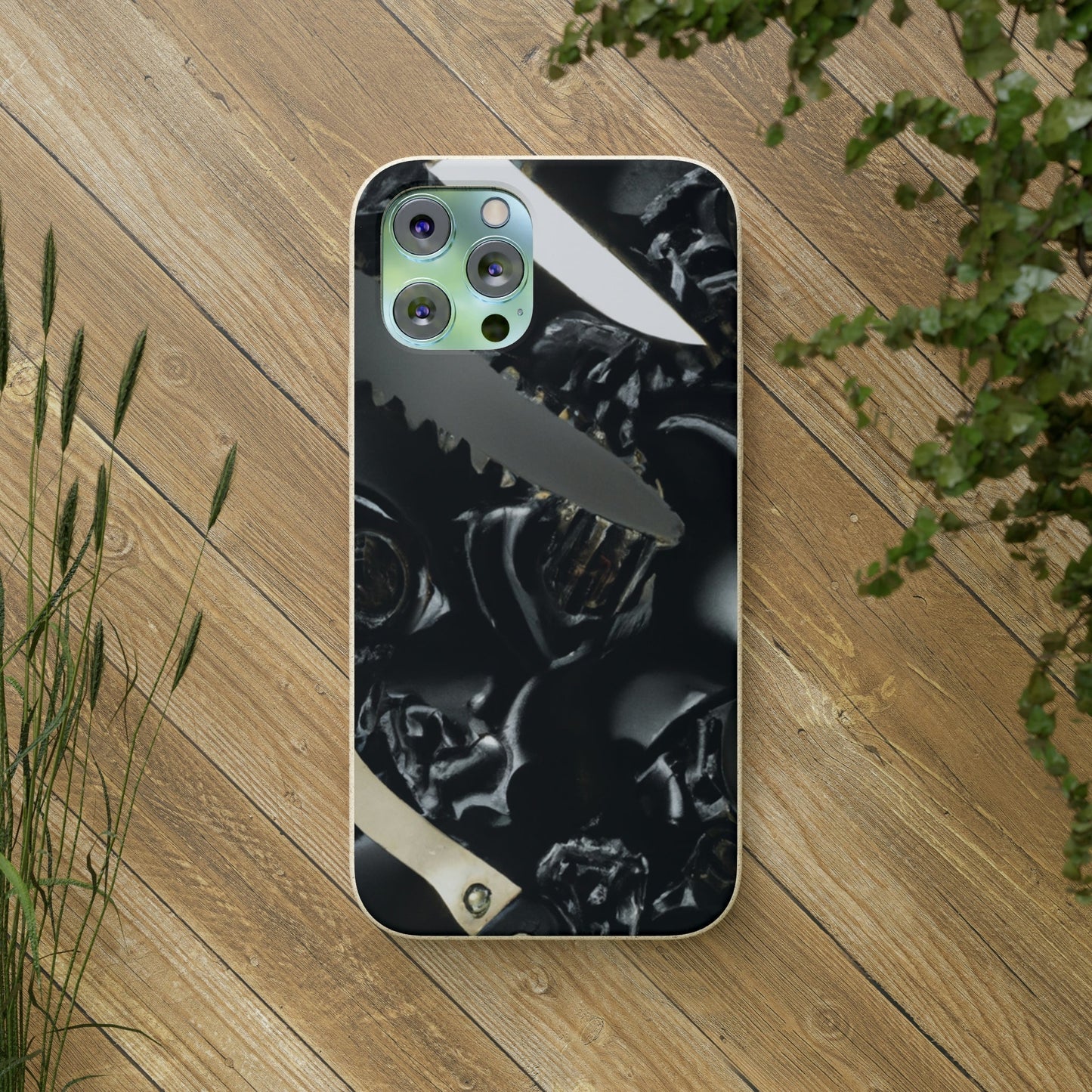 Biodegradeable iPhone Case Earth Friendly Android Phone Case-Biodegradable Phone Case, iPhone Case, Samsung phone Case, Black Roses & Knives-PhoneCaseBoss-Phone-Best-Phone-Cases