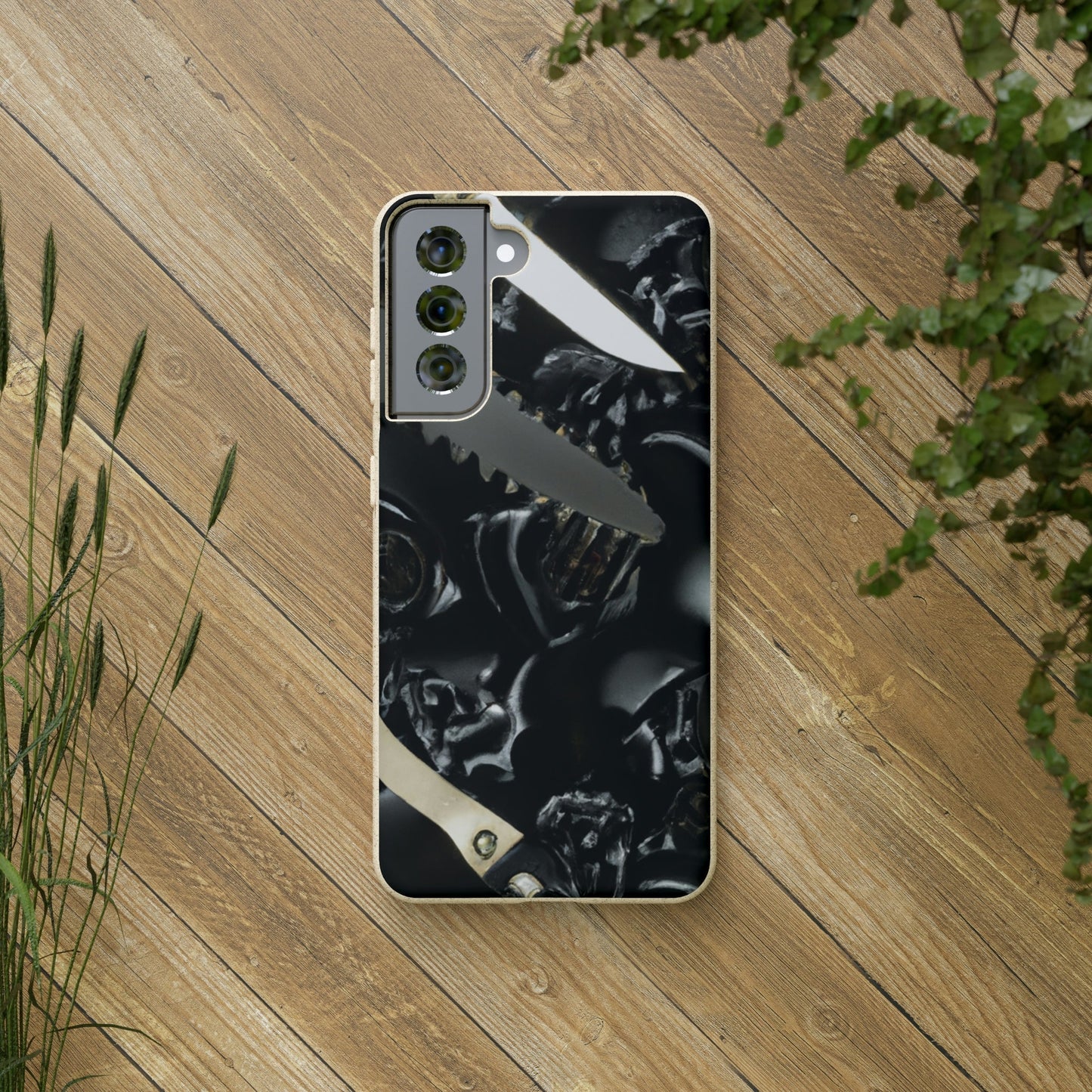 Biodegradeable iPhone Case Earth Friendly Android Phone Case-Biodegradable Phone Case, iPhone Case, Samsung phone Case, Black Roses & Knives-PhoneCaseBoss-Phone-Best-Phone-Cases