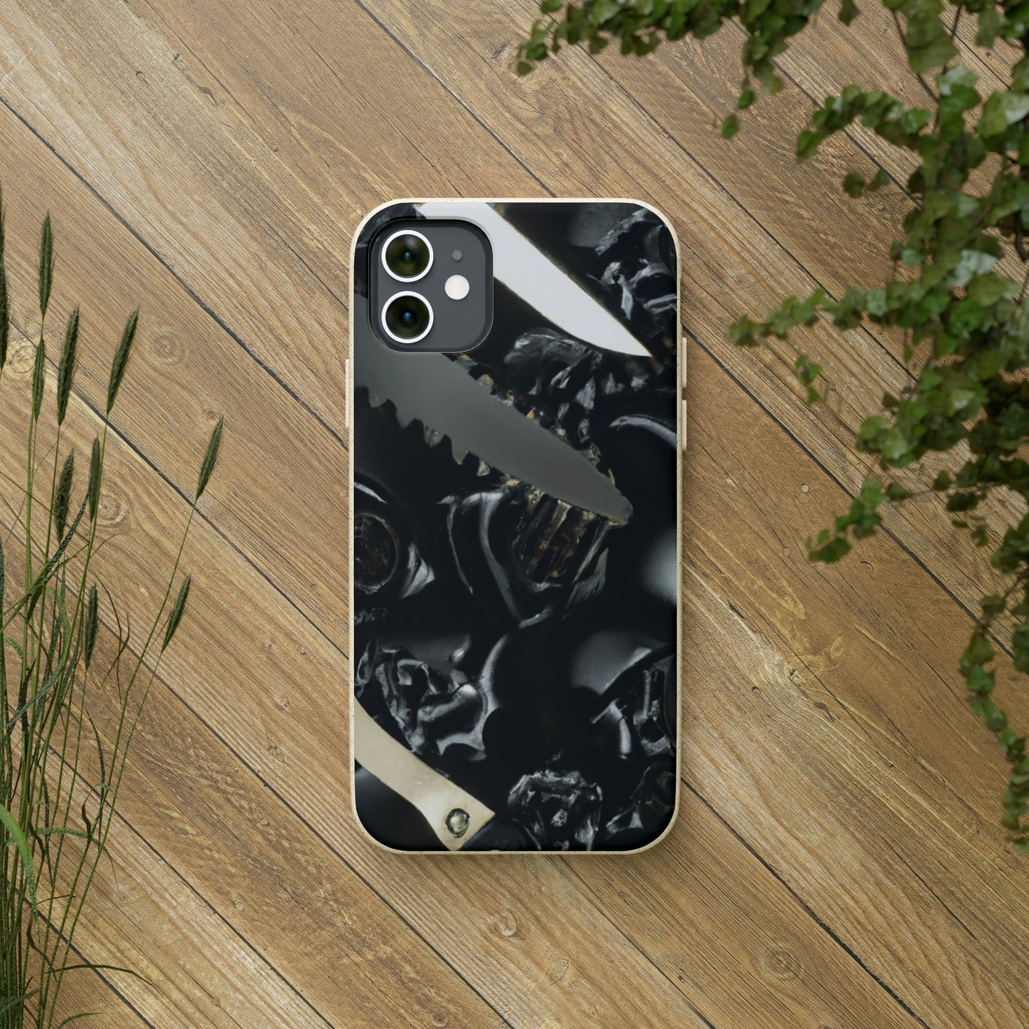 Biodegradeable iPhone Case Earth Friendly Android Phone Case-Biodegradable Phone Case, iPhone Case, Samsung phone Case, Black Roses & Knives-PhoneCaseBoss-Phone-Best-Phone-Cases