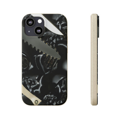 Biodegradeable iPhone Case Earth Friendly Android Phone Case-Biodegradable Phone Case, iPhone Case, Samsung phone Case, Black Roses & Knives-iPhone 13 Mini-PhoneCaseBoss-Phone-Best-Phone-Cases