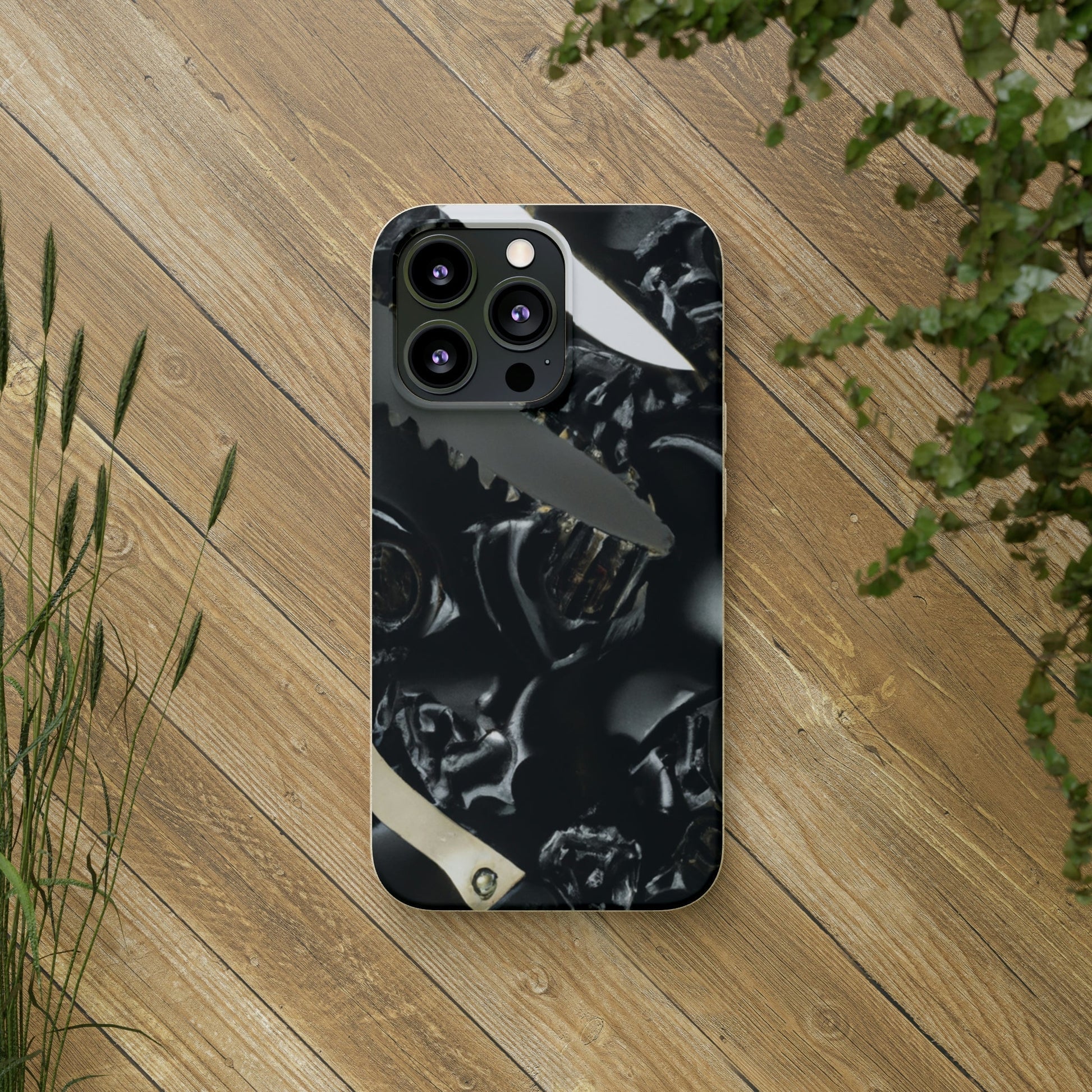 Biodegradeable iPhone Case Earth Friendly Android Phone Case-Biodegradable Phone Case, iPhone Case, Samsung phone Case, Black Roses & Knives-PhoneCaseBoss-Phone-Best-Phone-Cases