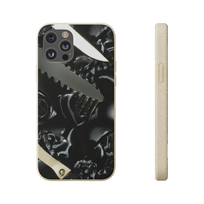 Biodegradeable iPhone Case Earth Friendly Android Phone Case-Biodegradable Phone Case, iPhone Case, Samsung phone Case, Black Roses & Knives-iPhone 12 Pro-PhoneCaseBoss-Phone-Best-Phone-Cases