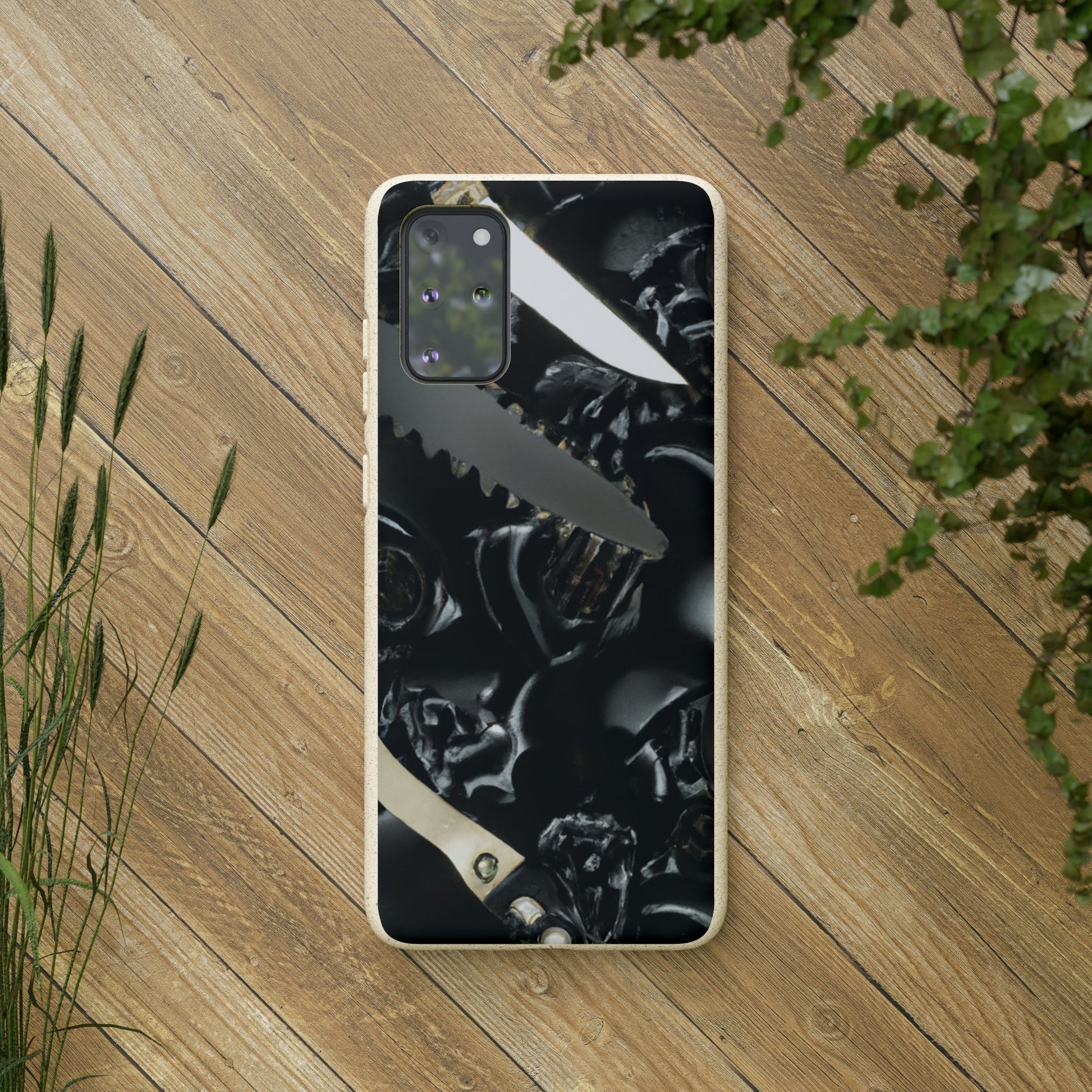 Biodegradeable iPhone Case Earth Friendly Android Phone Case-Biodegradable Phone Case, iPhone Case, Samsung phone Case, Black Roses & Knives-PhoneCaseBoss-Phone-Best-Phone-Cases