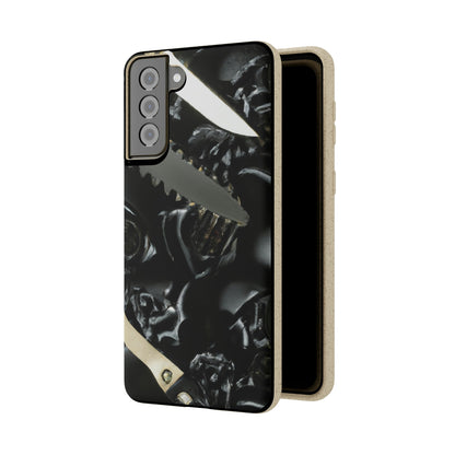 Biodegradeable iPhone Case Earth Friendly Android Phone Case-Biodegradable Phone Case, iPhone Case, Samsung phone Case, Black Roses & Knives-PhoneCaseBoss-Phone-Best-Phone-Cases