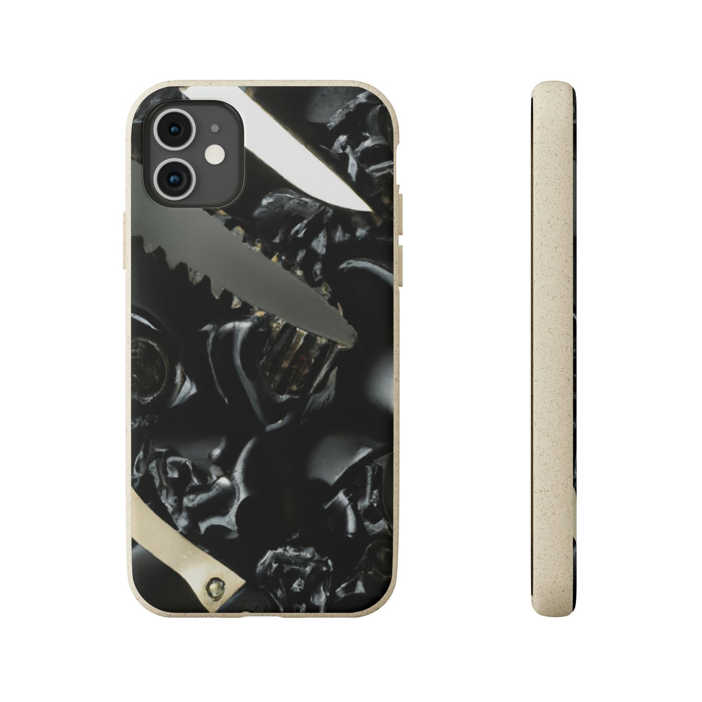 Biodegradeable iPhone Case Earth Friendly Android Phone Case-Biodegradable Phone Case, iPhone Case, Samsung phone Case, Black Roses & Knives-iPhone 11-PhoneCaseBoss-Phone-Best-Phone-Cases