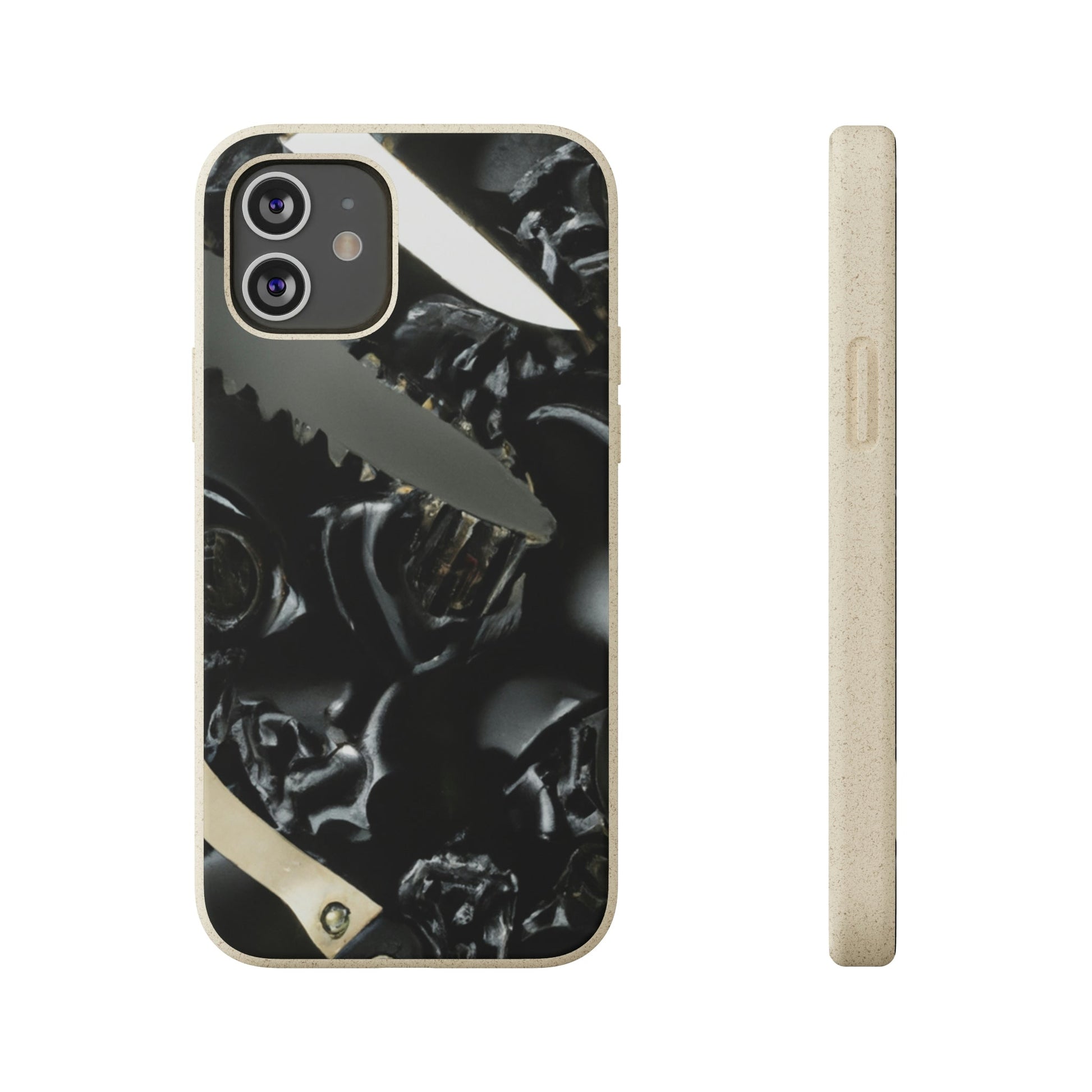 Biodegradeable iPhone Case Earth Friendly Android Phone Case-Biodegradable Phone Case, iPhone Case, Samsung phone Case, Black Roses & Knives-iPhone 12-PhoneCaseBoss-Phone-Best-Phone-Cases