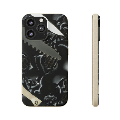 Biodegradeable iPhone Case Earth Friendly Android Phone Case-Biodegradable Phone Case, iPhone Case, Samsung phone Case, Black Roses & Knives-iPhone 13 Pro-PhoneCaseBoss-Phone-Best-Phone-Cases