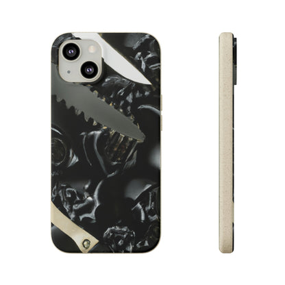 Biodegradeable iPhone Case Earth Friendly Android Phone Case-Biodegradable Phone Case, iPhone Case, Samsung phone Case, Black Roses & Knives-iPhone 13 with gift packaging-PhoneCaseBoss-Phone-Best-Phone-Cases