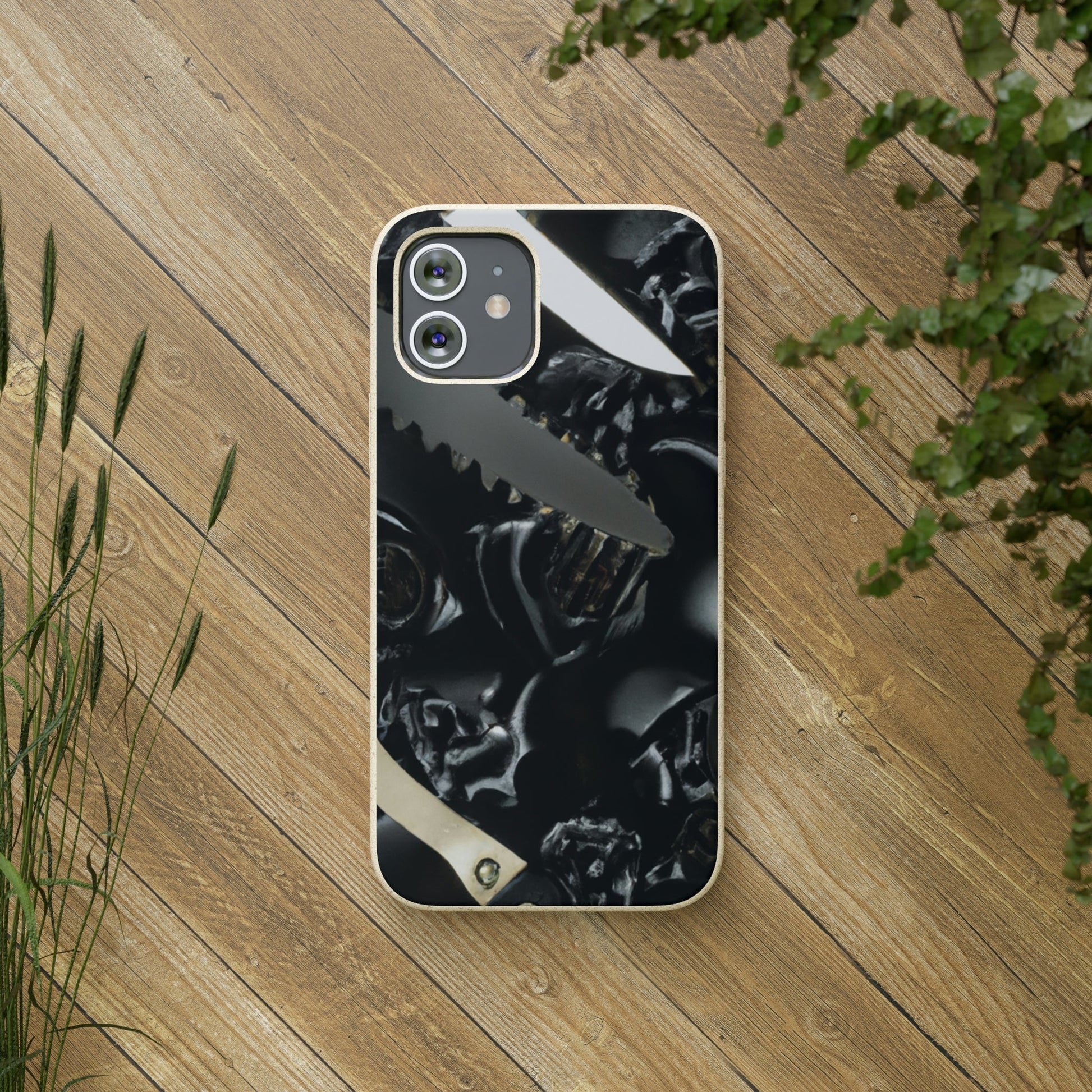 Biodegradeable iPhone Case Earth Friendly Android Phone Case-Biodegradable Phone Case, iPhone Case, Samsung phone Case, Black Roses & Knives-PhoneCaseBoss-Phone-Best-Phone-Cases