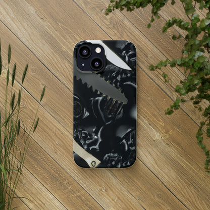 Biodegradeable iPhone Case Earth Friendly Android Phone Case-Biodegradable Phone Case, iPhone Case, Samsung phone Case, Black Roses & Knives-PhoneCaseBoss-Phone-Best-Phone-Cases